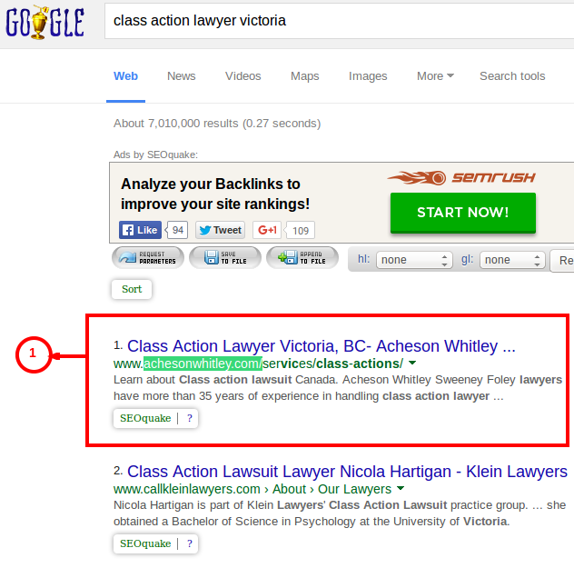 CLASS ACTION LAWYER VICTORIA