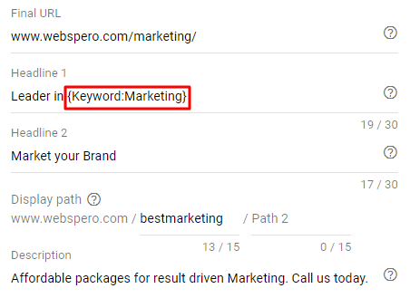 How to use Keyword Insertion?