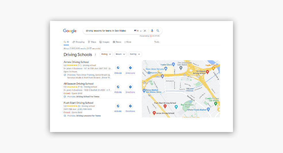 Google Map Ranking