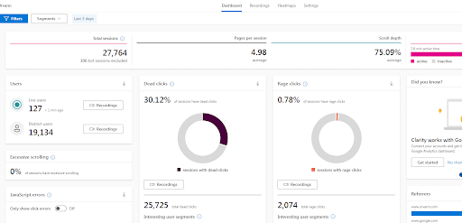 microsoft clarity -bing -seo