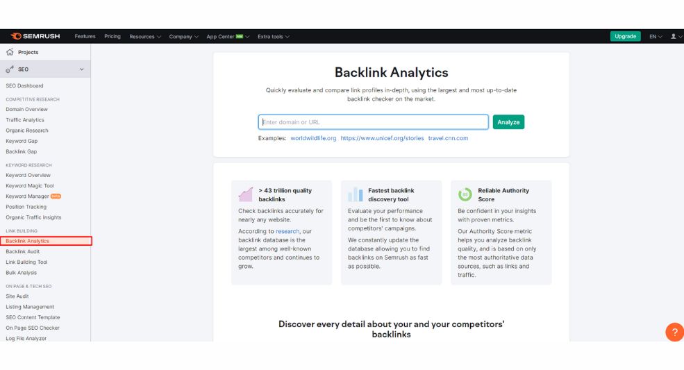 SAAS Backlinks audit