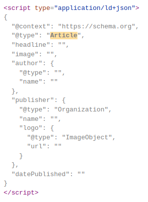 article schema