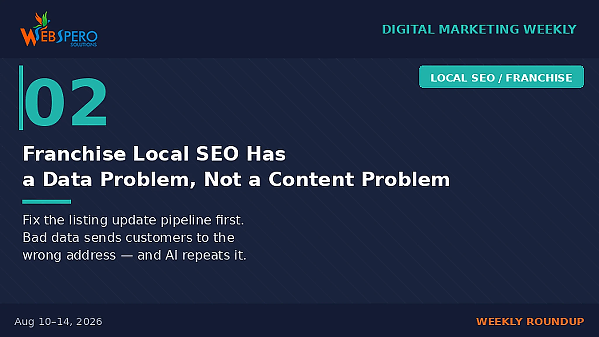 Franchise Local SEO Has a Data Problem, Not a Content Problem