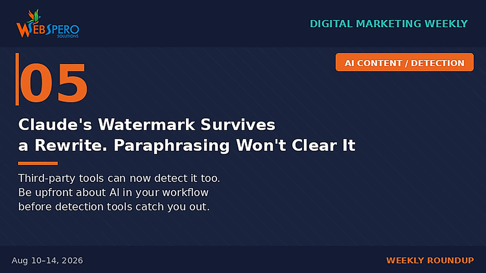 Claude's Watermark Survives a Rewrite. Paraphrasing No Longer Clears It