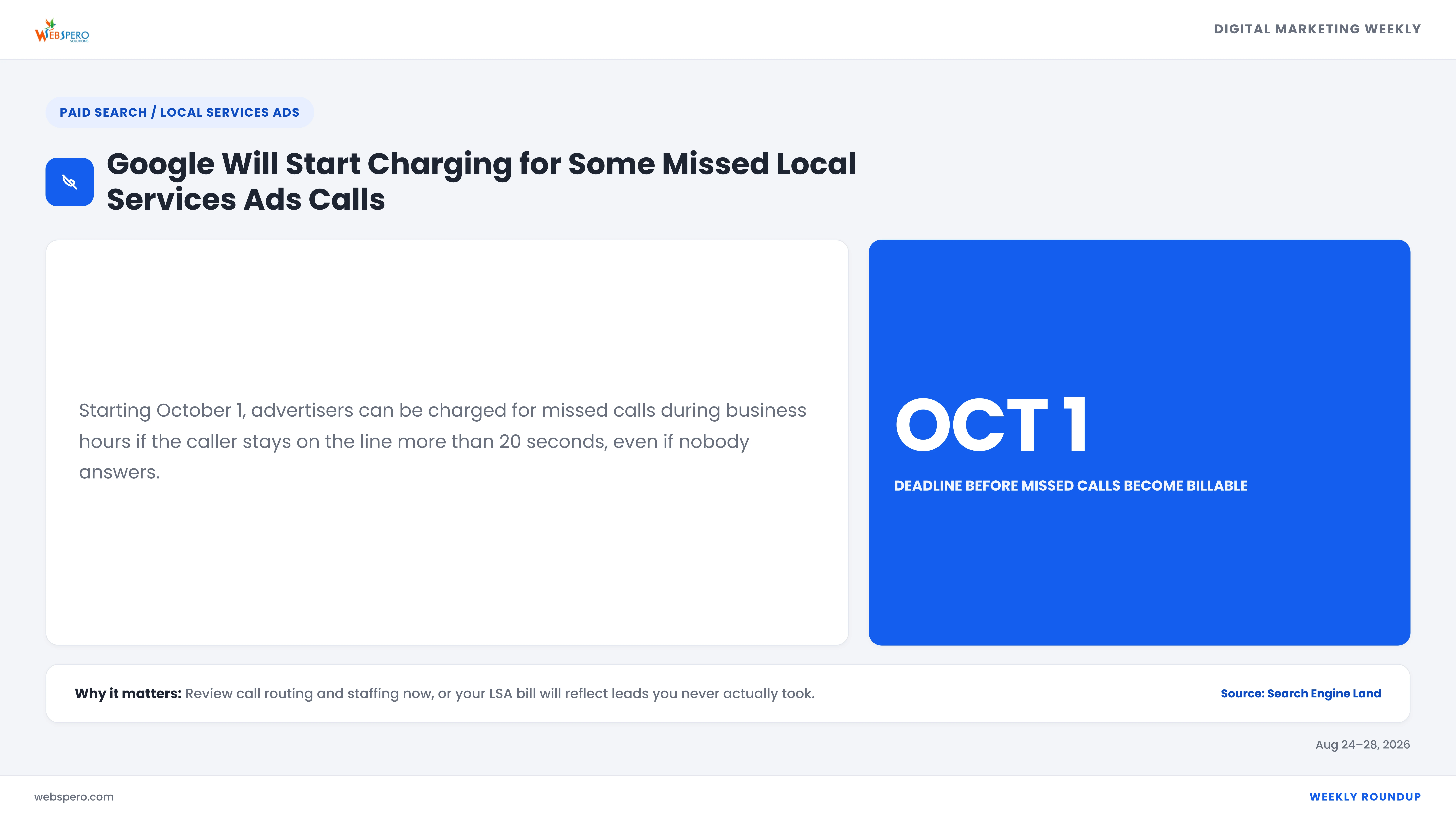 Google Will Start Charging for Some Missed Local Services Ads Calls