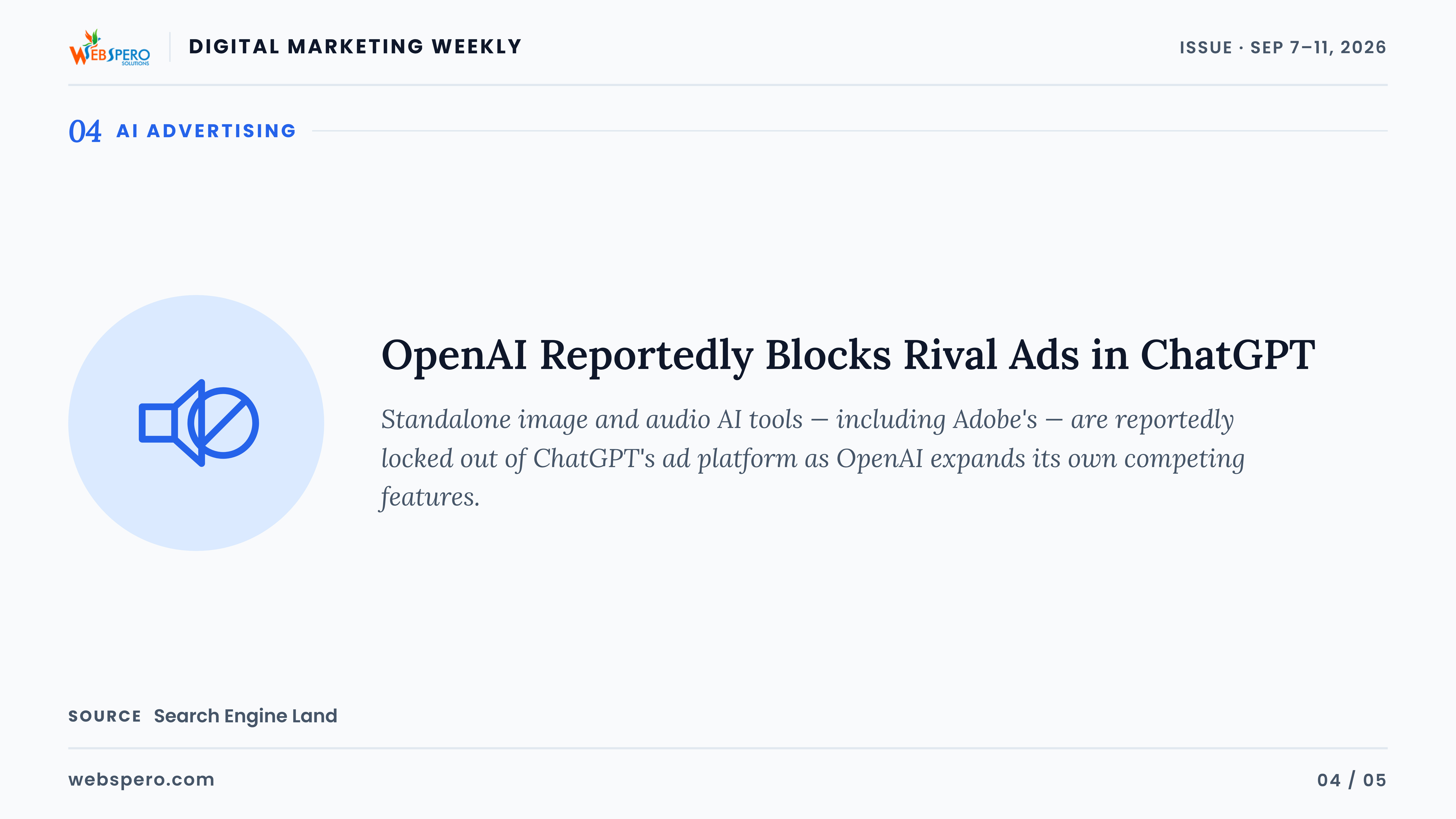 OpenAI Reportedly Blocks Rival AI Tools From Advertising in ChatGPT